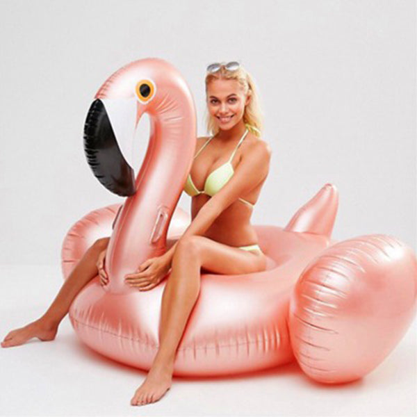 ROSE GOLD FLAMINGO POOL FLOAT