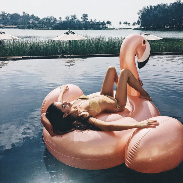 PINK FLAMINGO POOL FLOAT